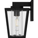 Jett 1 Light 10 inch Matte Black Outdoor Wall Lantern, Small