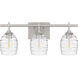 Lucy 3 Light 22 inch Brushed Nickel Bath Light Wall Light, Large