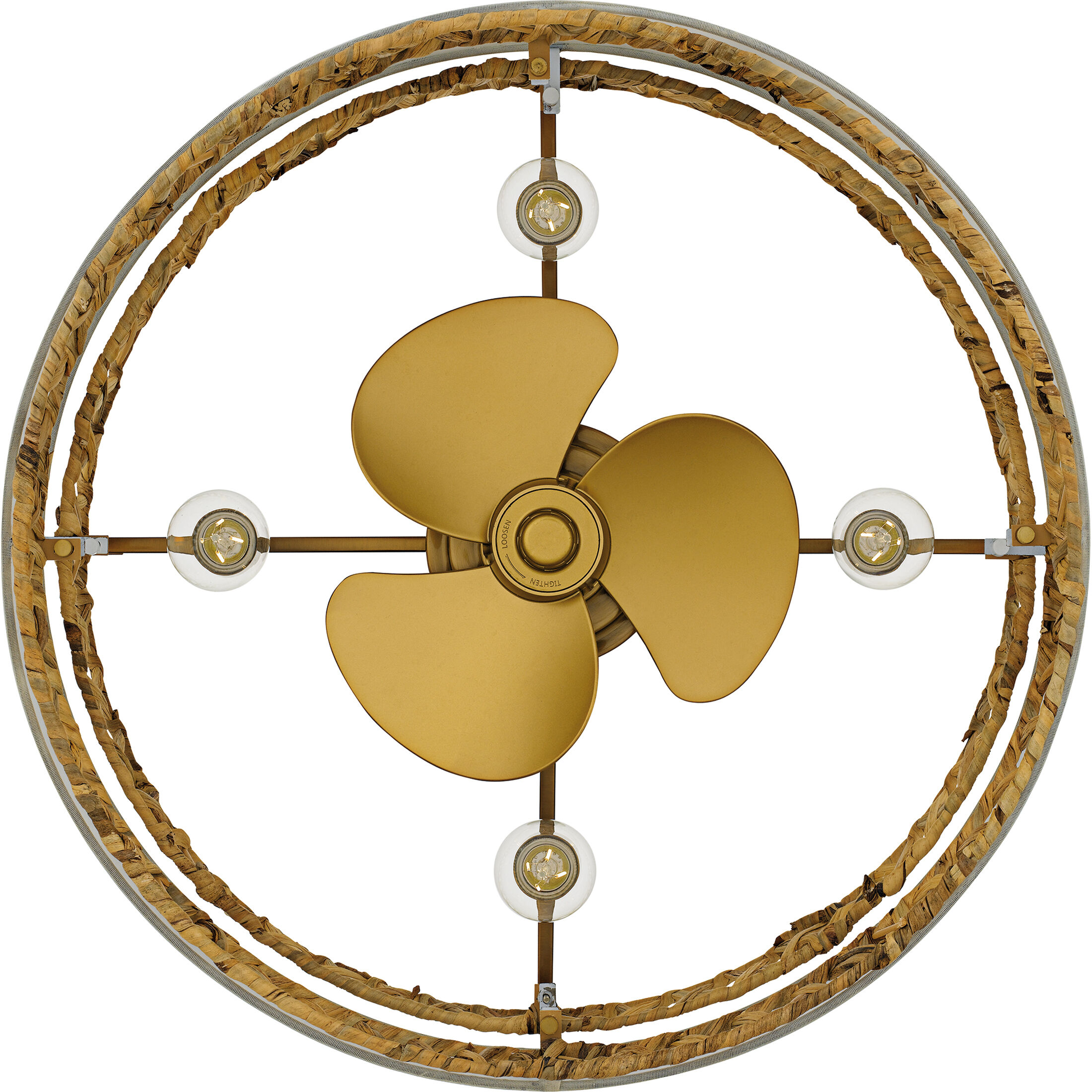 Kate 24 inch Brushed Gold Fandelier