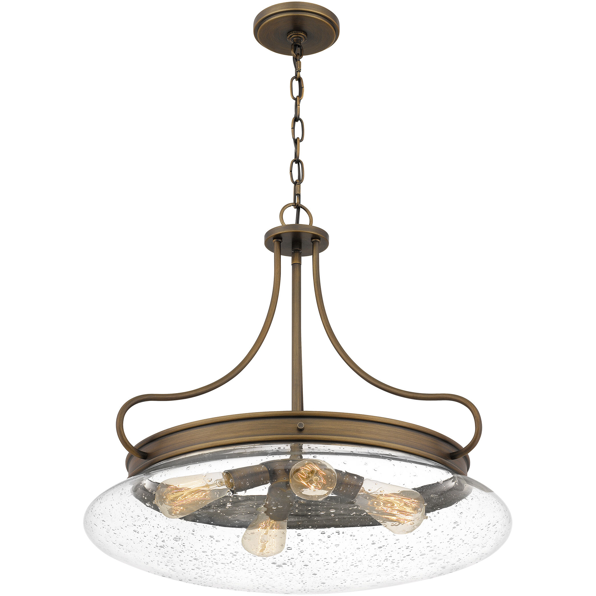 Tucker 4 Light 22 inch French Bronze Pendant Ceiling Light