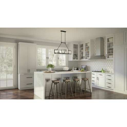 Fortress 6 Light 39 inch Earth Black Island Light Ceiling Light