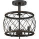 Dury 3 Light 13 inch Palladian Bronze Semi-Flush Mount Ceiling Light