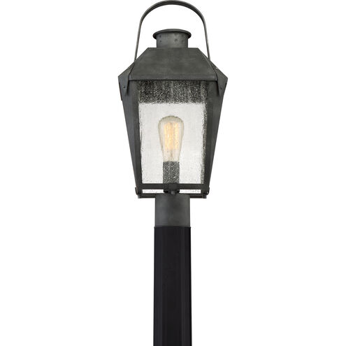 Carriage 1 Light 21.75 inch Mottled Black Outdoor Post Lantern