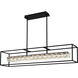 Dazzle LED 48 inch Matte Black Linear Chandelier Ceiling Light, Large