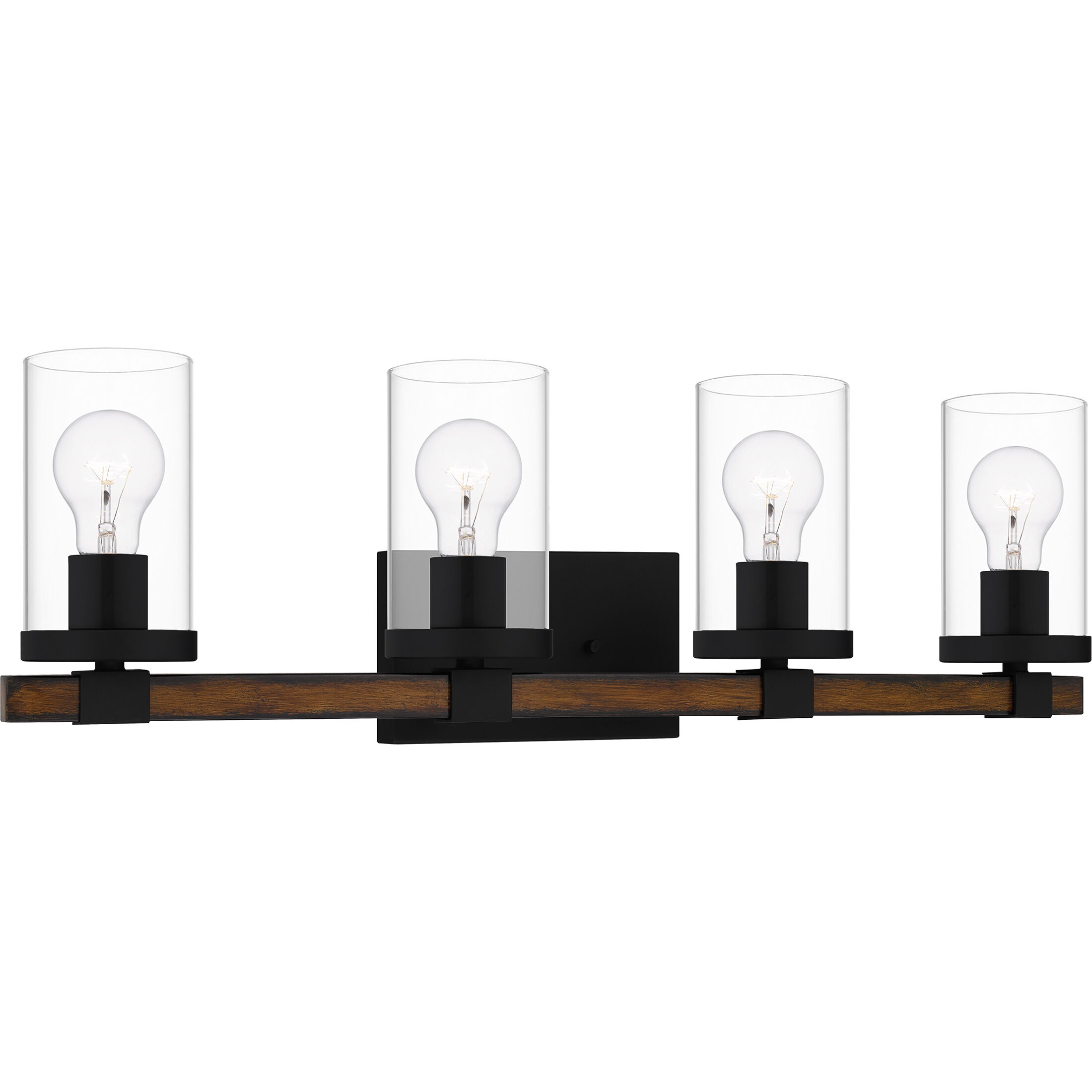 Nottinghill 4 Light 29 inch Matte Black Bath Light Wall Light