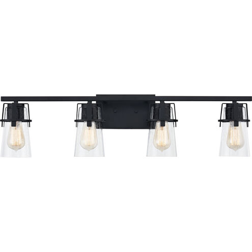 Knox 4 Light 32 inch Matte Black Bath Light Wall Light, Extra Large