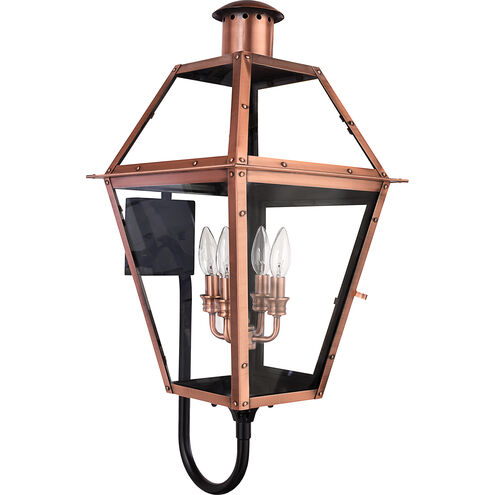 Rue De Royal 4 Light 29 inch Aged Copper Outdoor Wall Lantern
