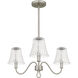 McKinney 3 Light 21.75 inch Brushed Nickel Chandelier Ceiling Light