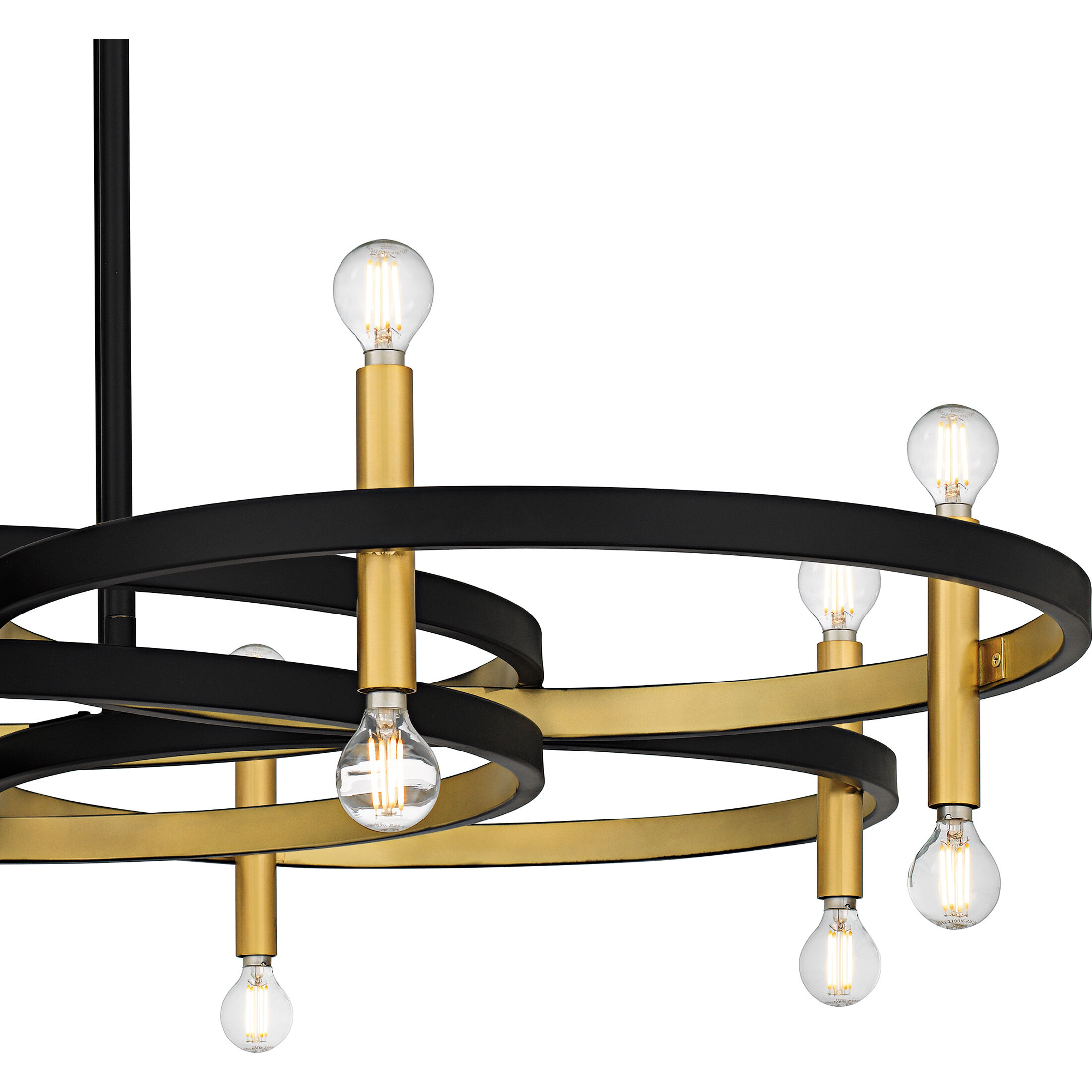 Winsland 16 Light 50 inch Matte Black Chandelier Ceiling Light