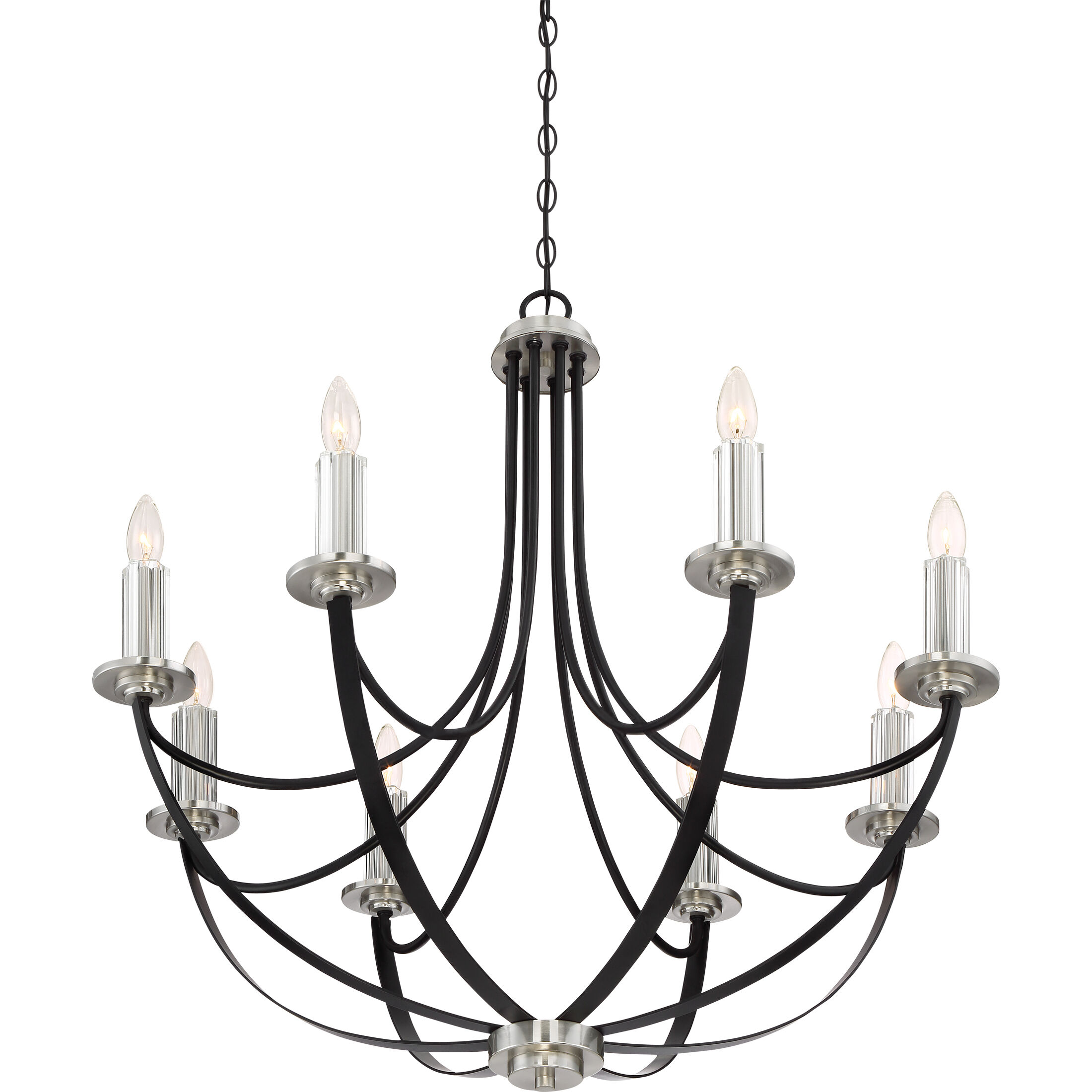 Alana 8 Light 30 inch Mystic Black Chandelier Ceiling Light
