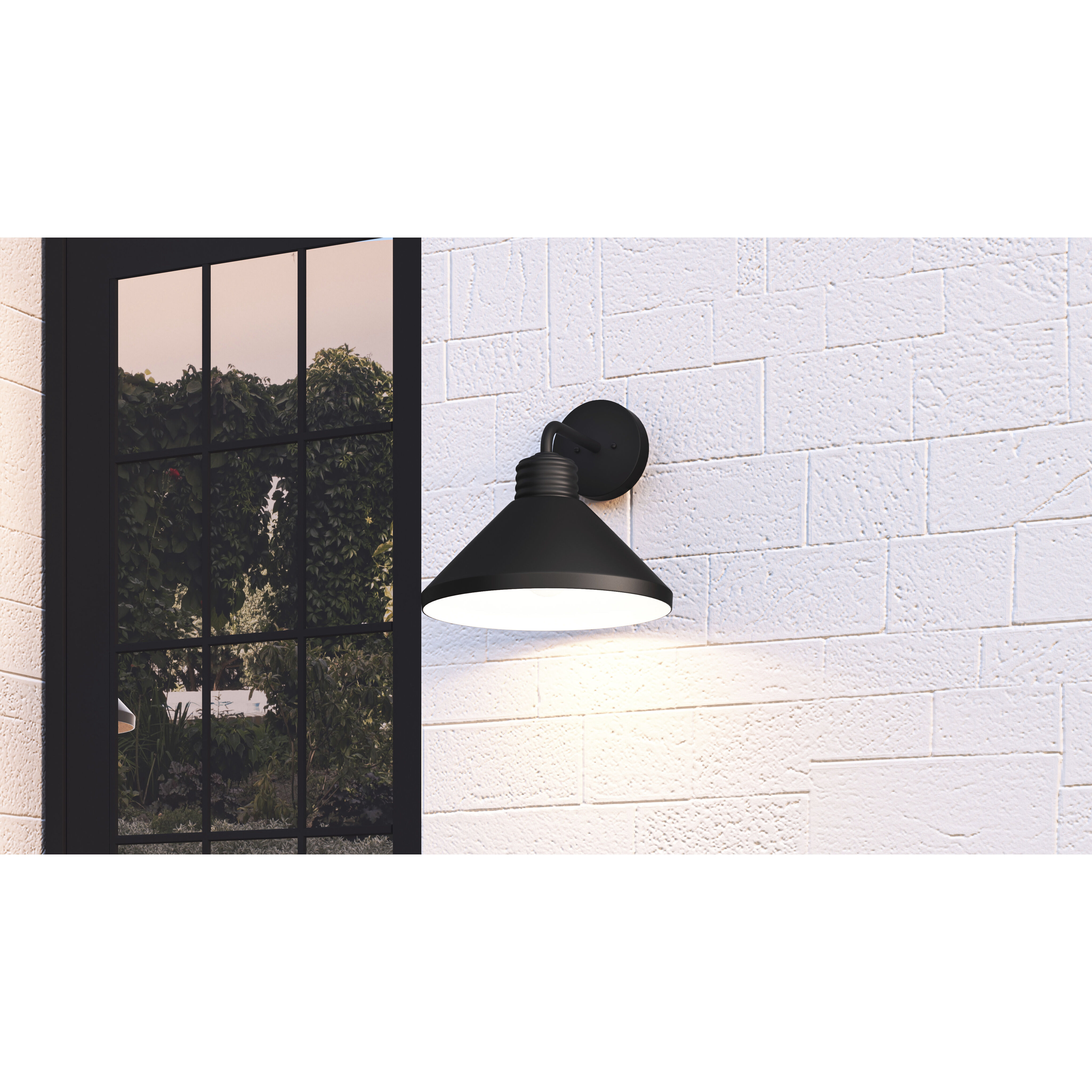 Rencher 1 Light 11 inch Matte Black Outdoor Wall Lantern