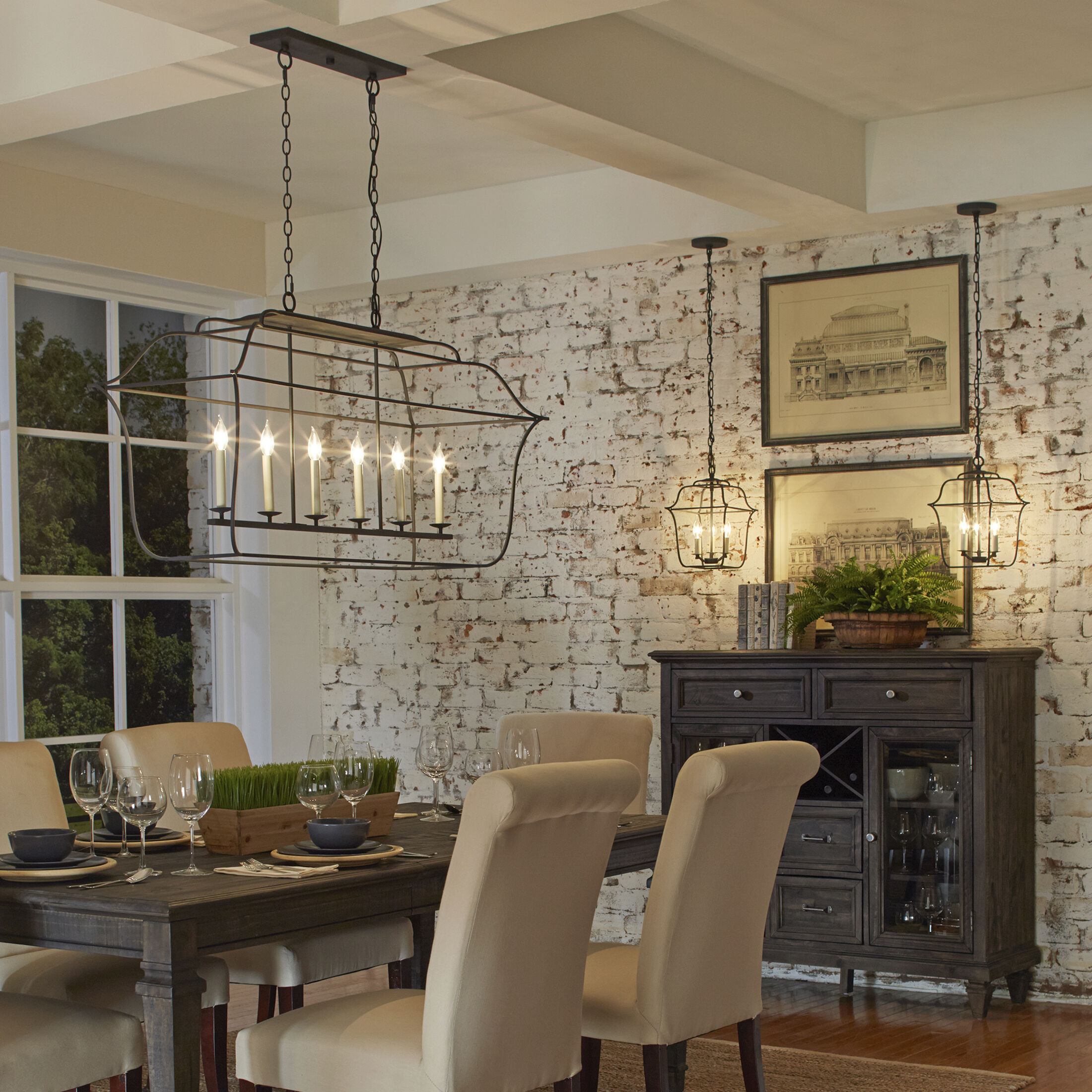 Gallery 3 Light 10 inch Royal Ebony Foyer Pendant Ceiling Light