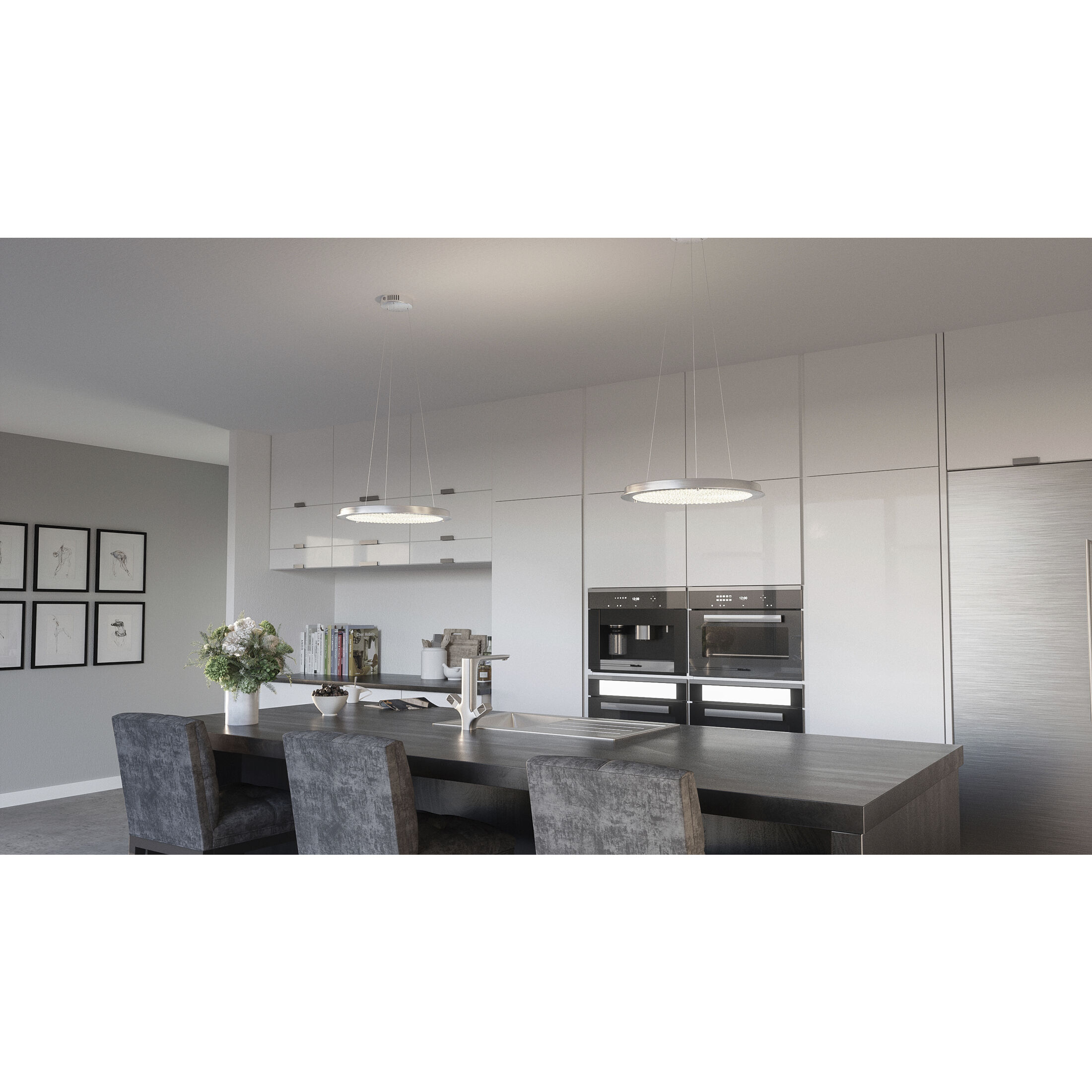 Blaze LED 21 inch Polished Chrome Pendant Ceiling Light