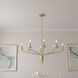 Alexander 8 Light 40 inch Brushed Gold Chandelier Ceiling Light