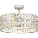 Coffman 22 inch Polished Nickel with Silver Blades Fandelier