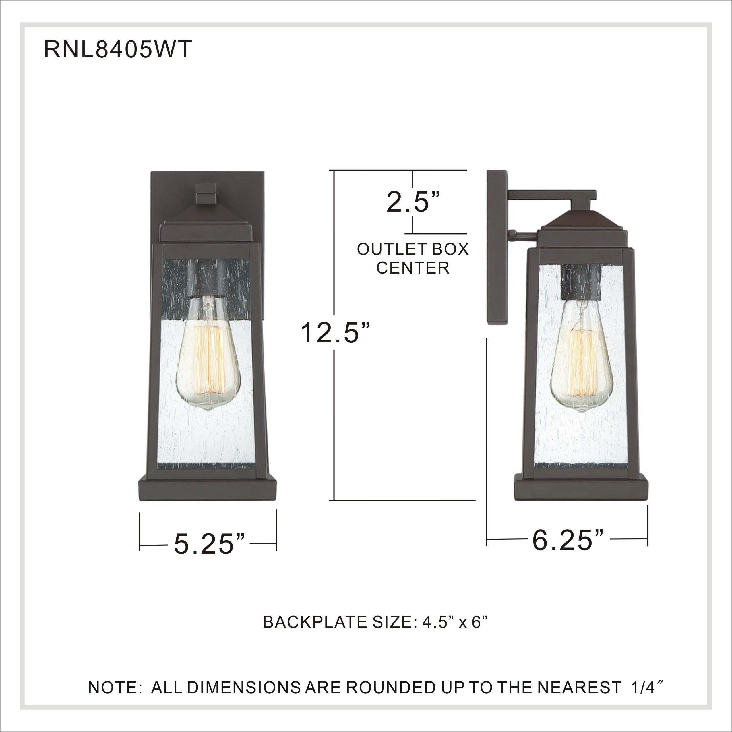 Quoizel RNL8405WT Ravenel 1 Light 13 inch Western Bronze