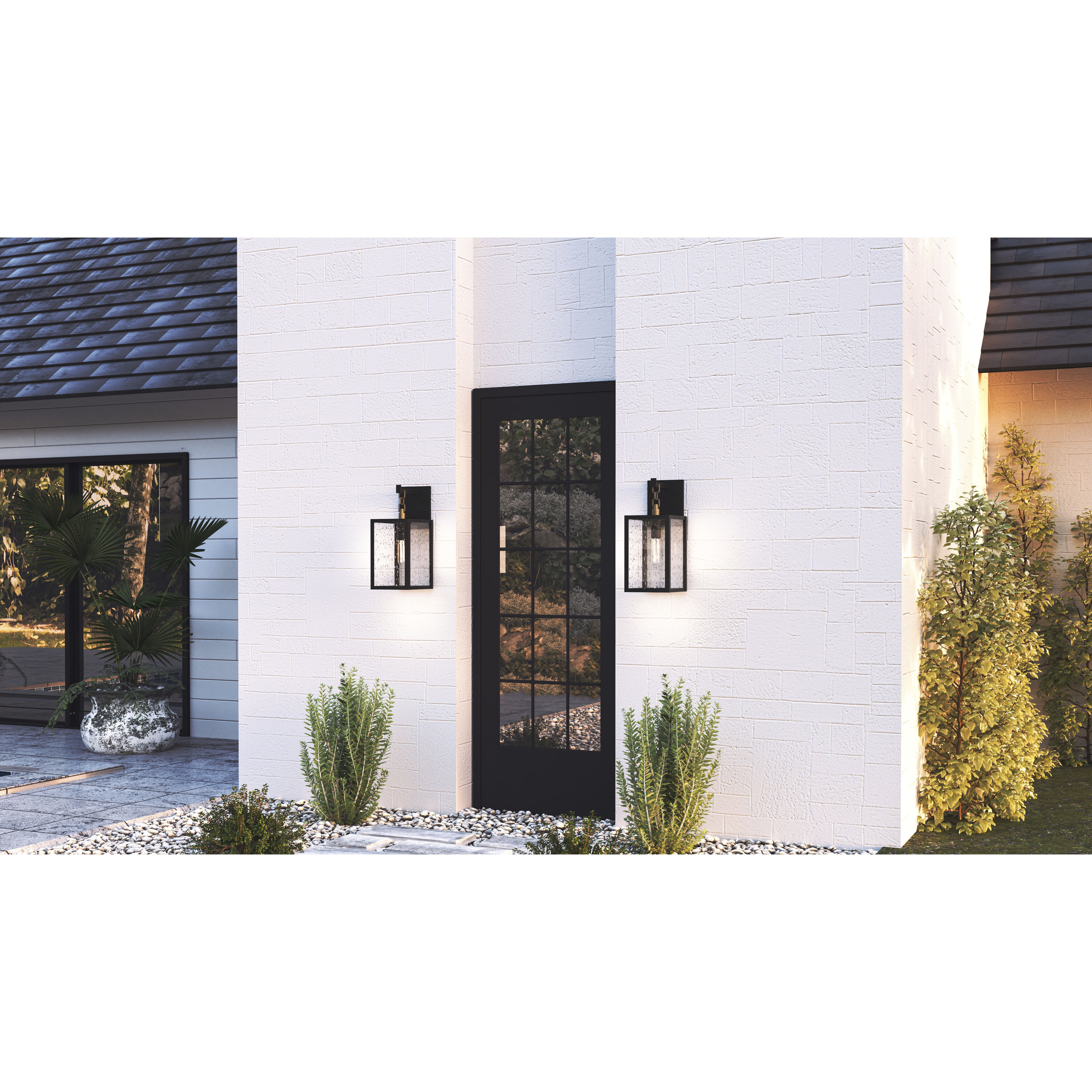 Anchorage 1 Light 16 inch Matte Black Outdoor Wall Lantern