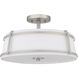 Sloane 3 Light 16 inch Brushed Nickel Semi-Flush Mount Ceiling Light