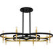 Winsland 16 Light 50 inch Matte Black Chandelier Ceiling Light
