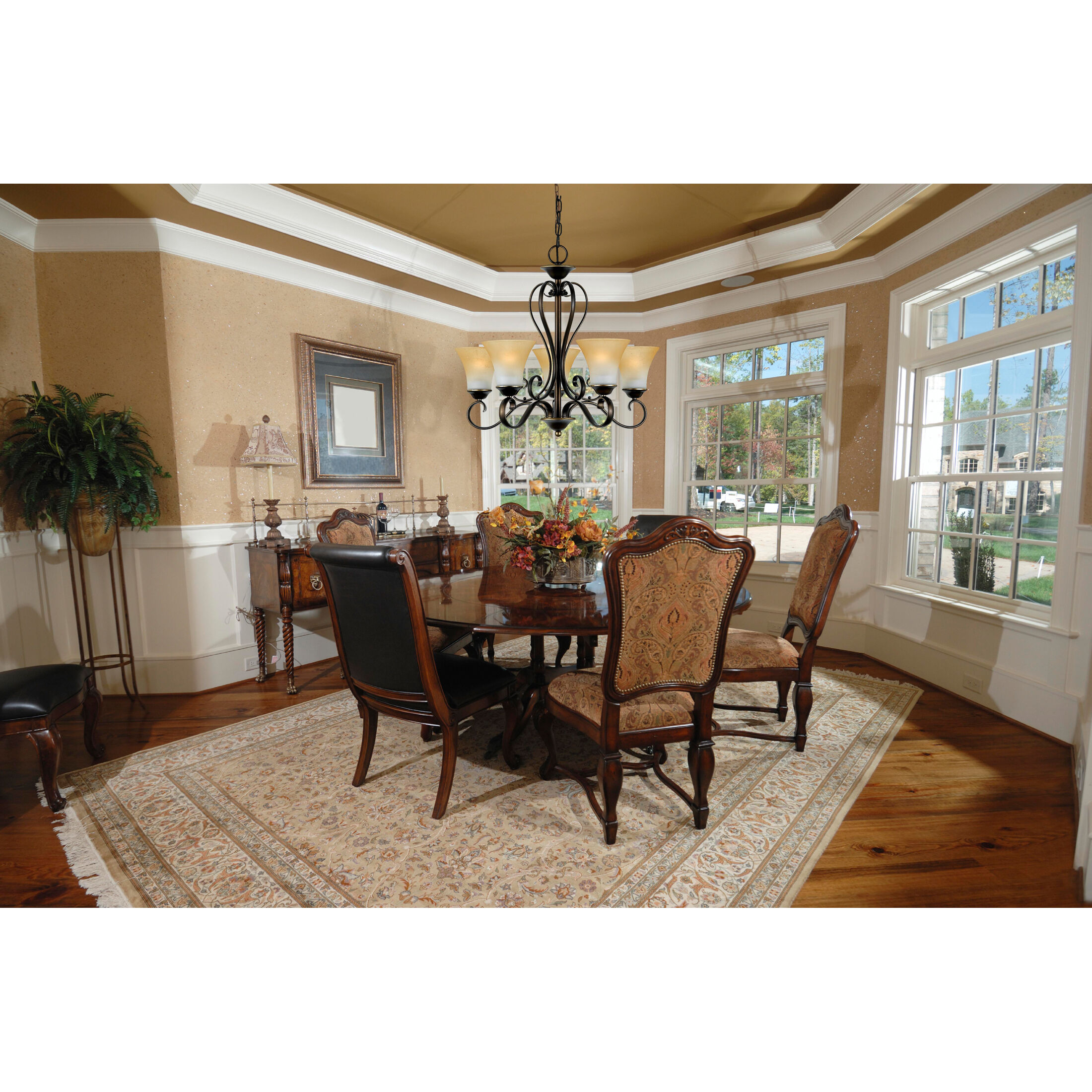 Duchess 5 Light 25 inch Palladian Bronze Chandelier Ceiling Light