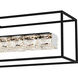 Dazzle LED 48 inch Matte Black Linear Chandelier Ceiling Light, Large