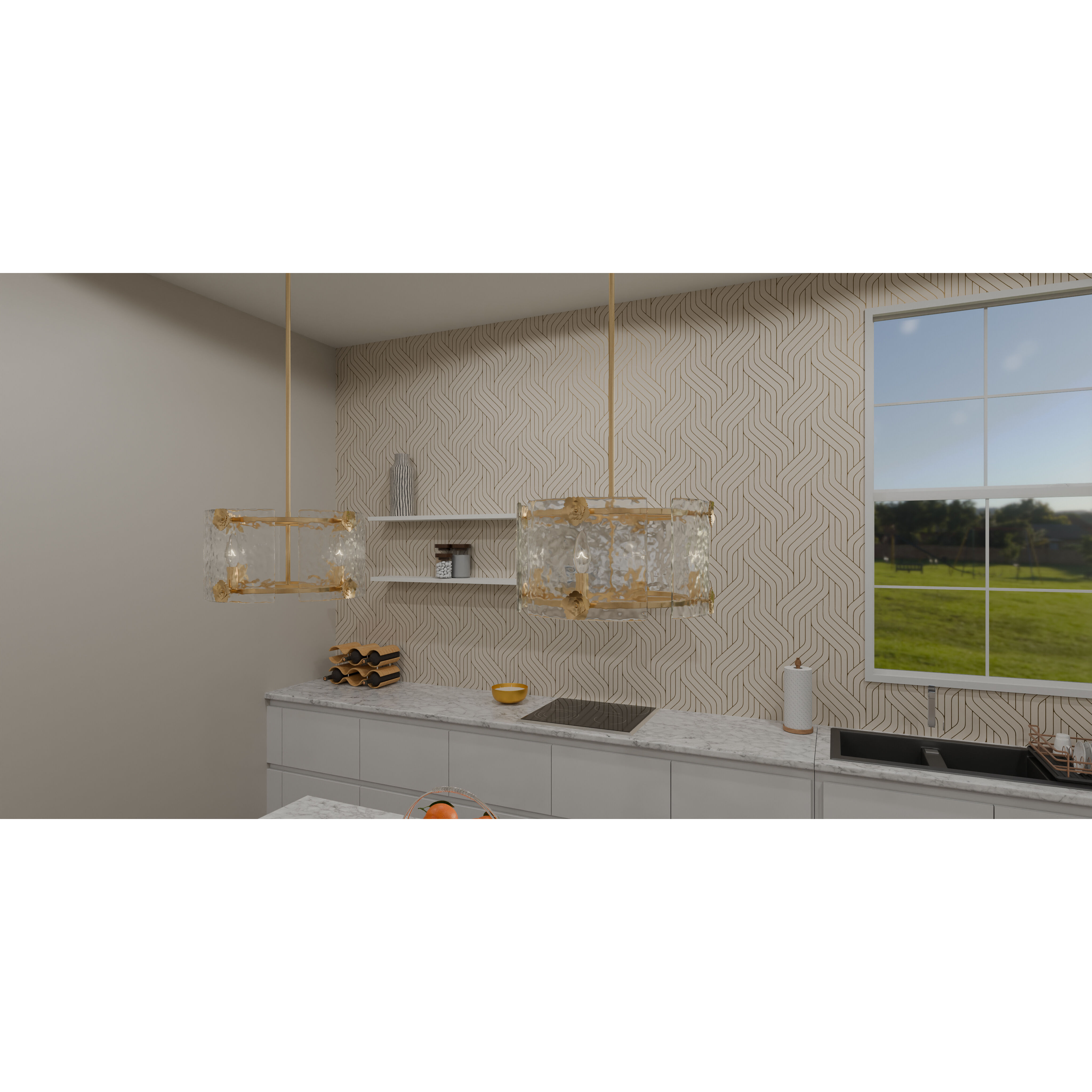 Jolie 4 Light 15.75 inch Light Gold Pendant Ceiling Light, Large