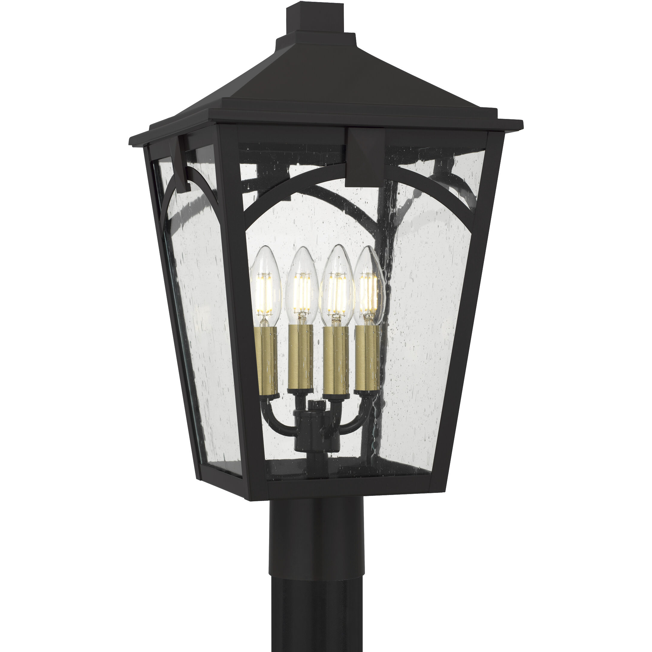 Jaxon 4 Light 19.5 inch Western Bronze Outdoor Post Lantern