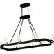 Gloucester 8 Light 42 inch Matte Black Linear Chandelier Ceiling Light, Medium
