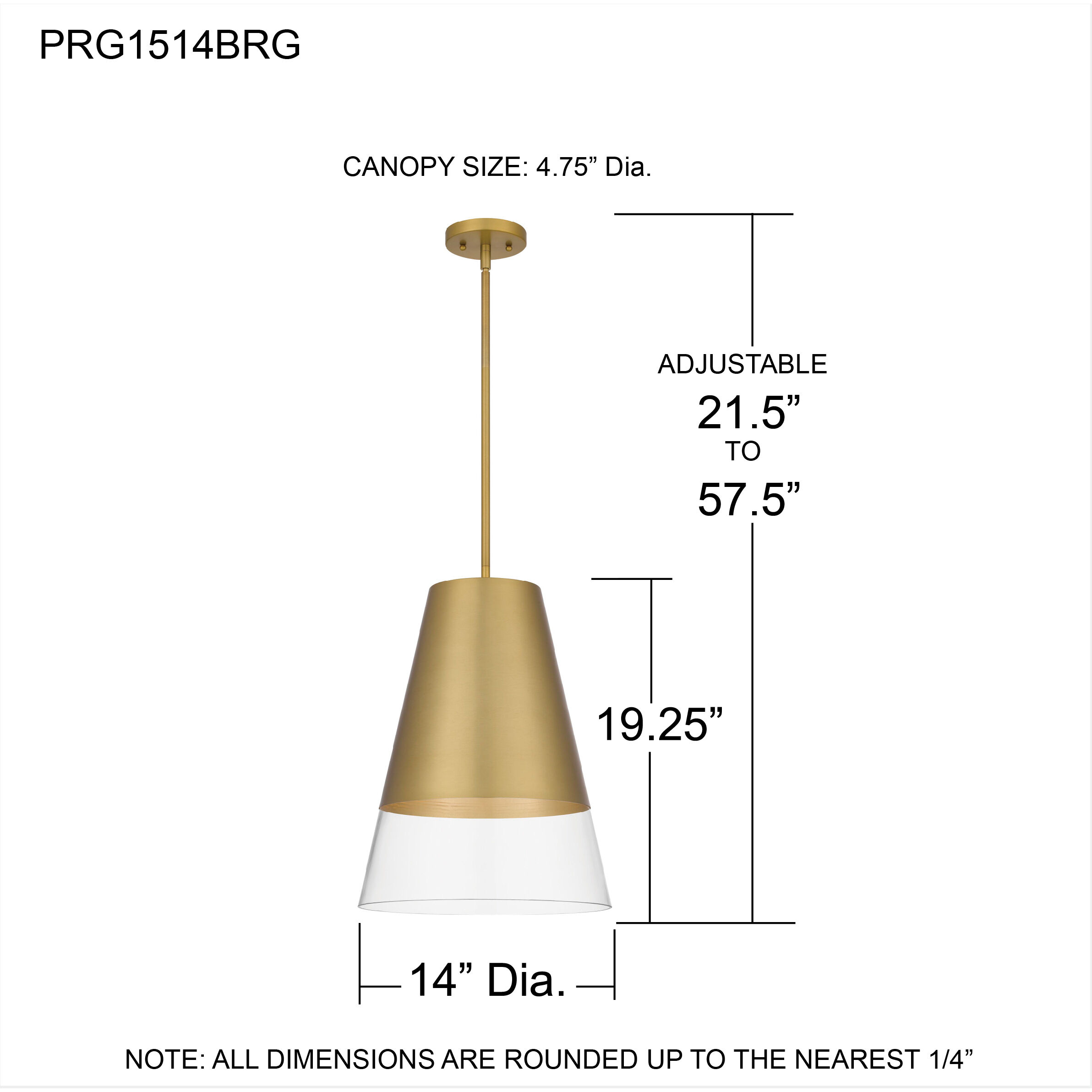 Peregrine 1 Light 14 inch Brushed Gold Mini Pendant Ceiling Light