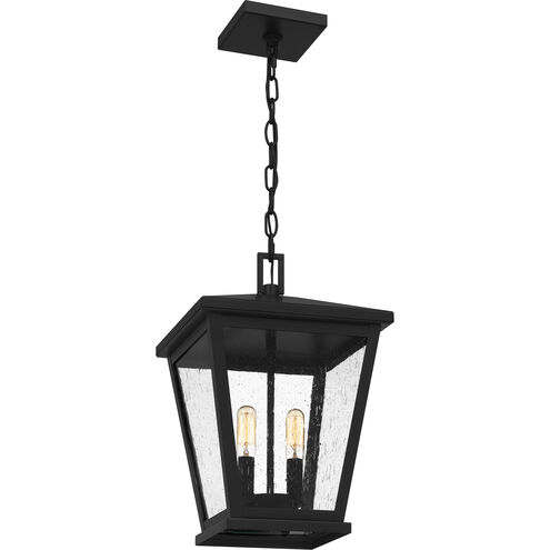 Joffrey 2 Light 11 inch Matte Black Outdoor Hanging Lantern, Large