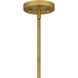 Stetson 1 Light 8 inch Brushed Gold Mini Pendant Ceiling Light, Small