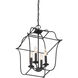 Gallery 4 Light 14 inch Royal Ebony Foyer Pendant Ceiling Light
