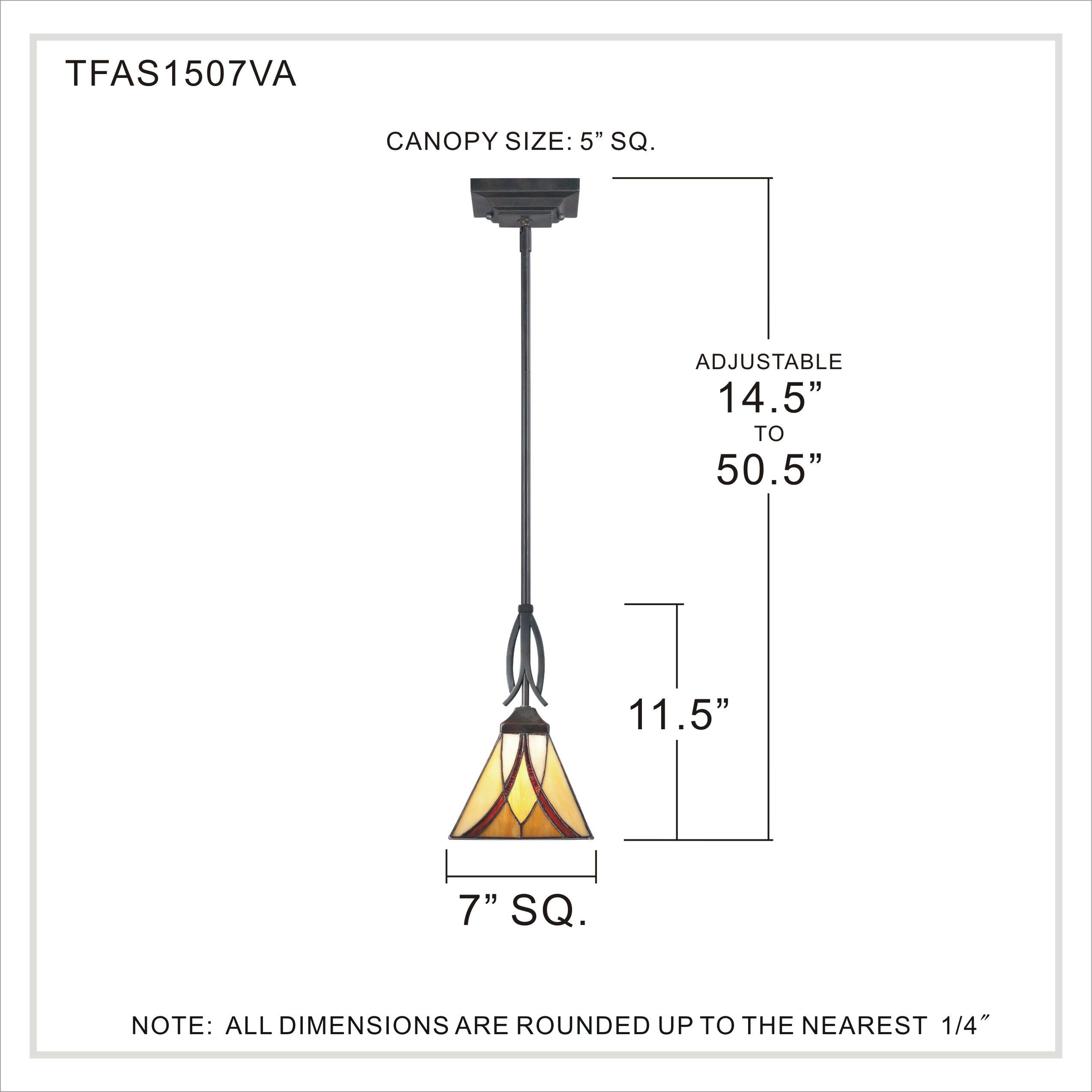 Asheville 1 Light 7 inch Valiant Bronze Mini Pendant Ceiling Light, Naturals