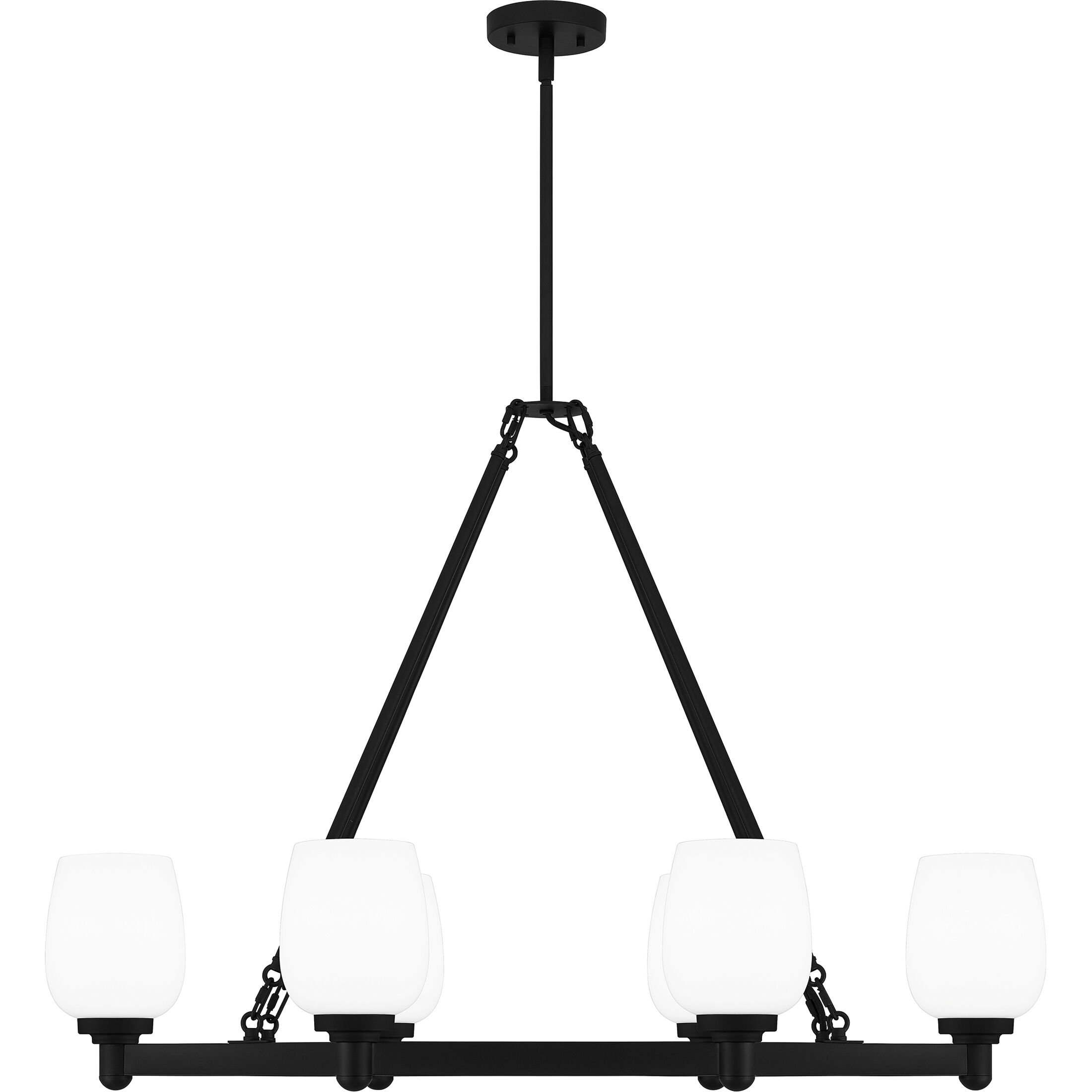 Penning 6 Light 38 inch Matte Black Island Light Ceiling Light