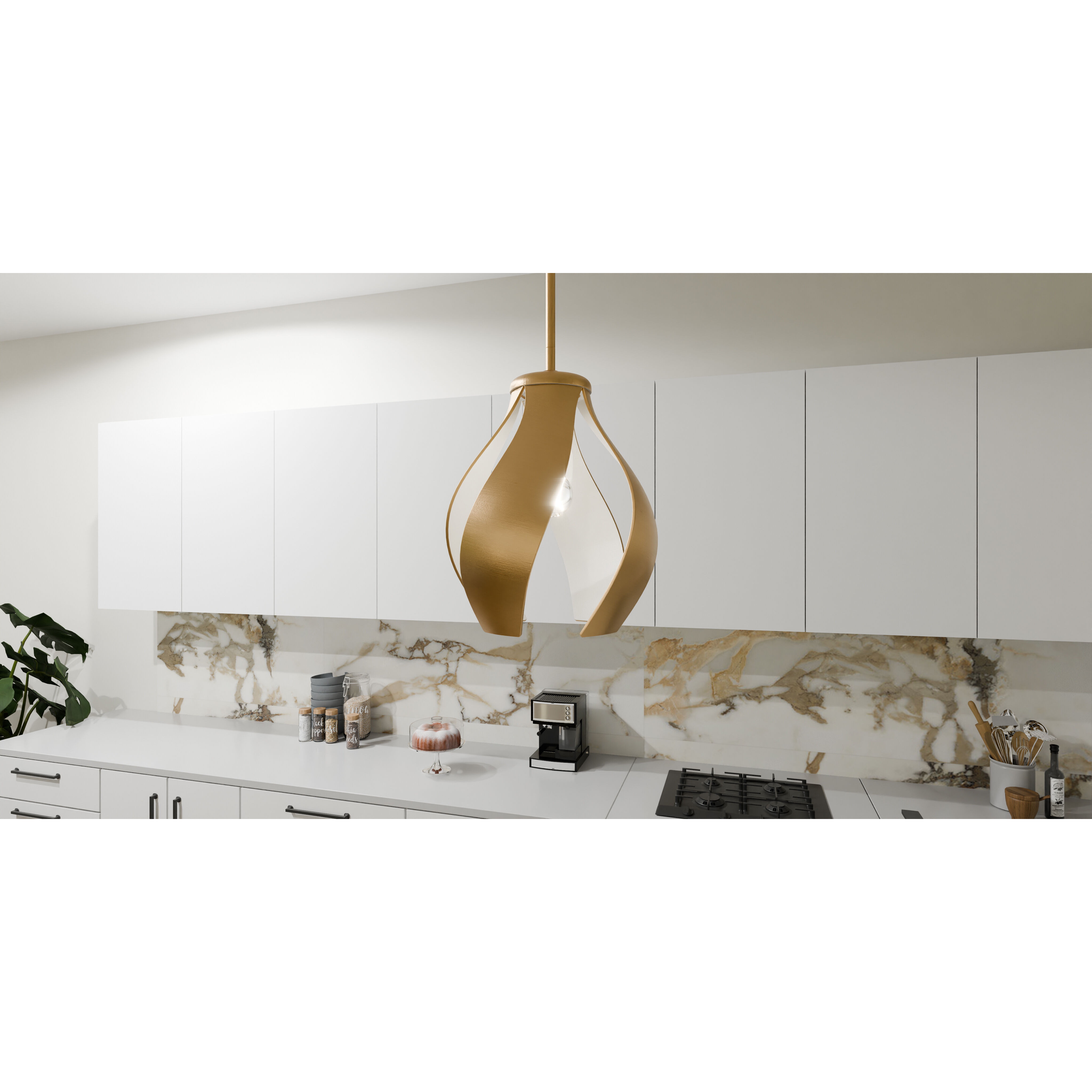 Kiko 1 Light 11 inch Brushed Weathered Brass Pendant Ceiling Light