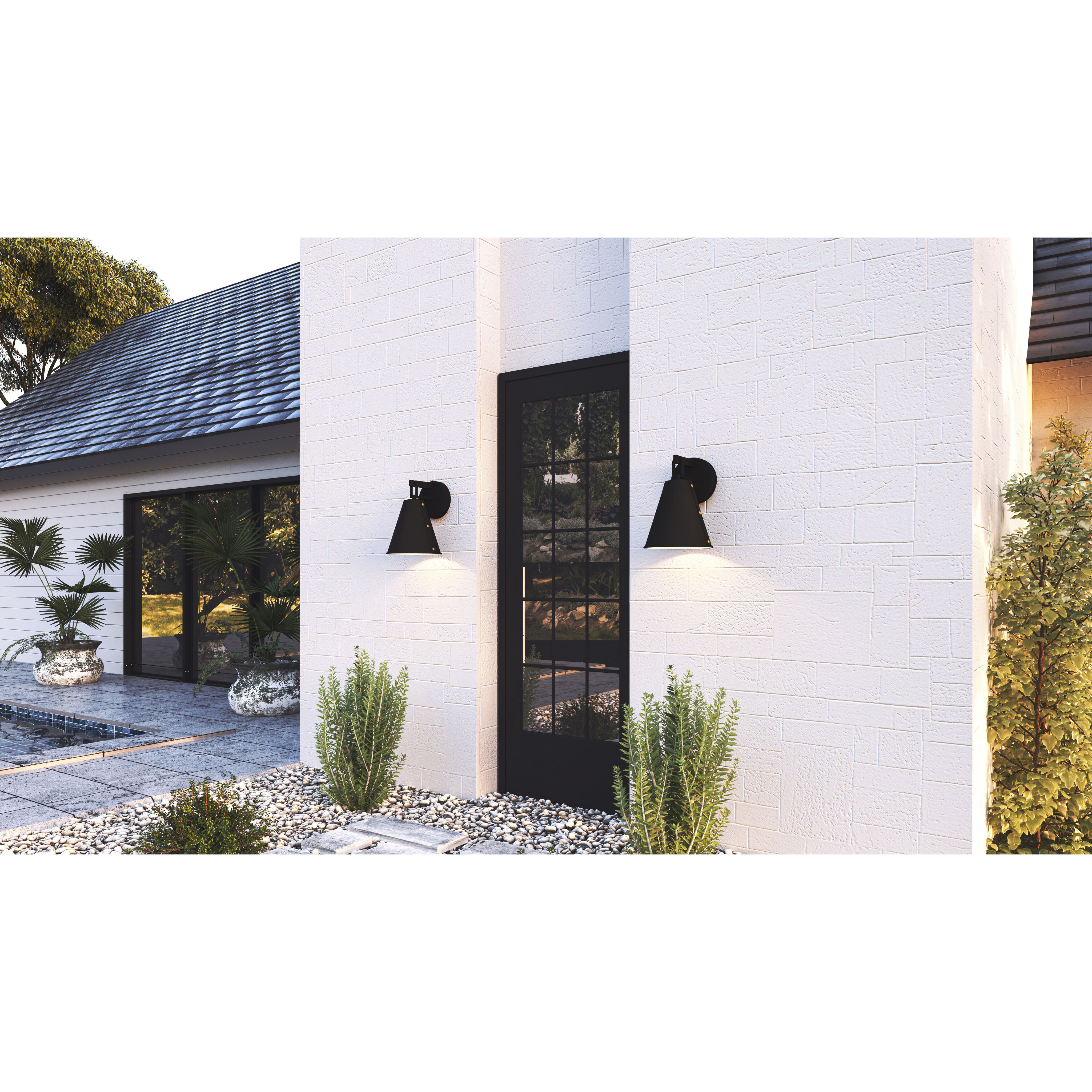 Hyde 1 Light 12 inch Matte Black Outdoor Wall Lantern