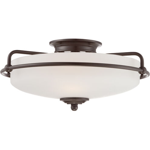 Griffin 3 Light 17 inch Palladian Bronze Flush Mount Ceiling Light