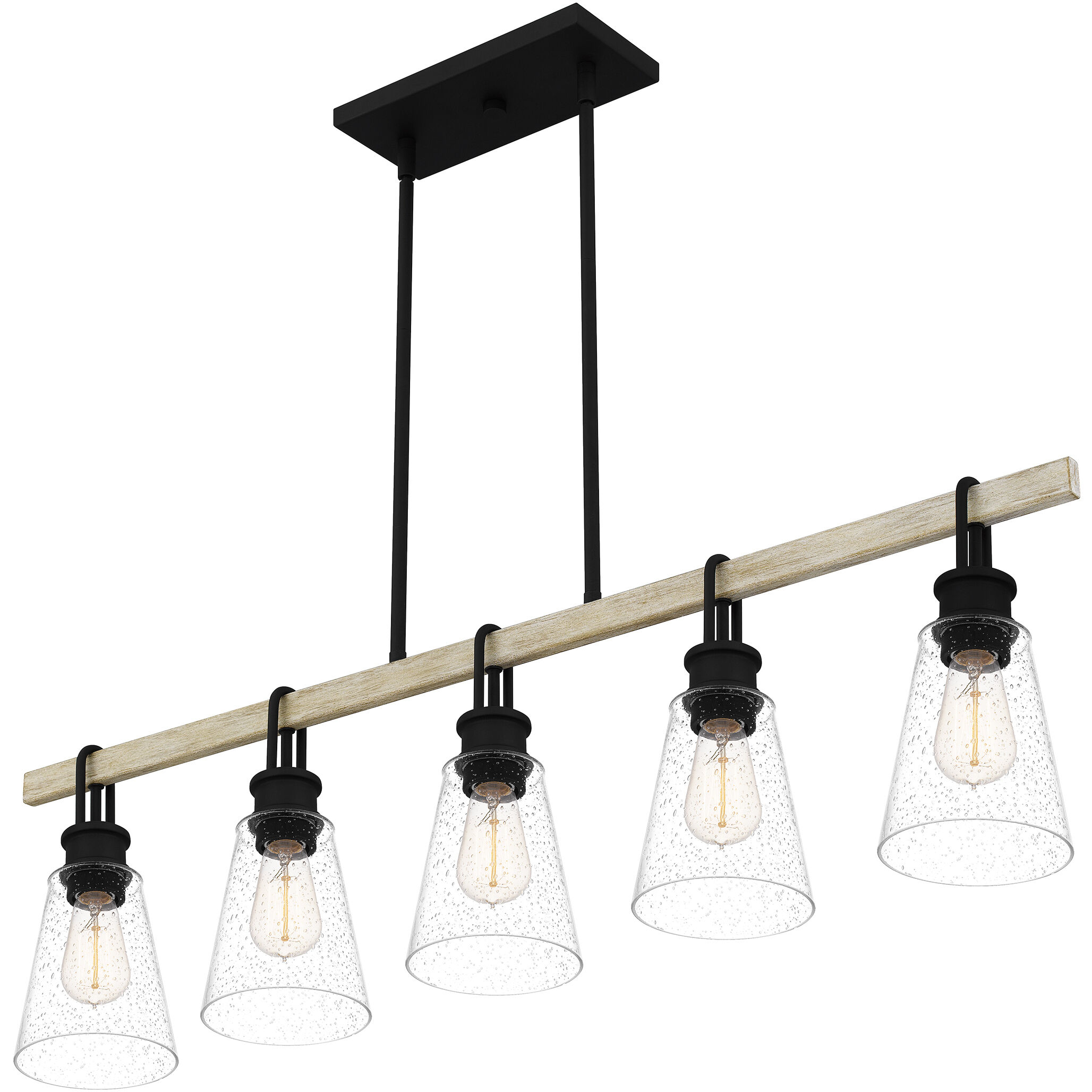 Kingsbridge 5 Light 42 inch Earth Black Island Light Ceiling Light