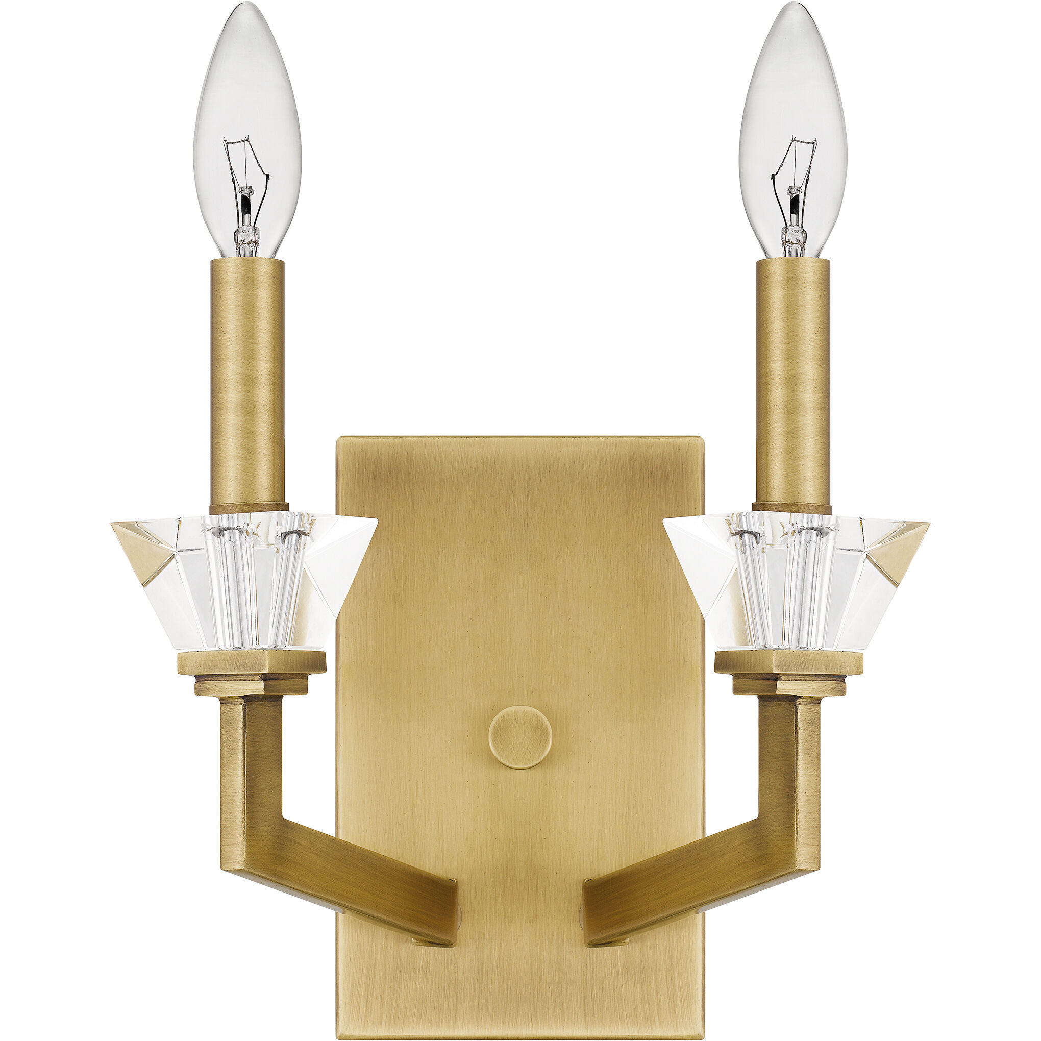 Lottie 2 Light 9 inch Aged Brass Wall Sconce Wall Light, Small