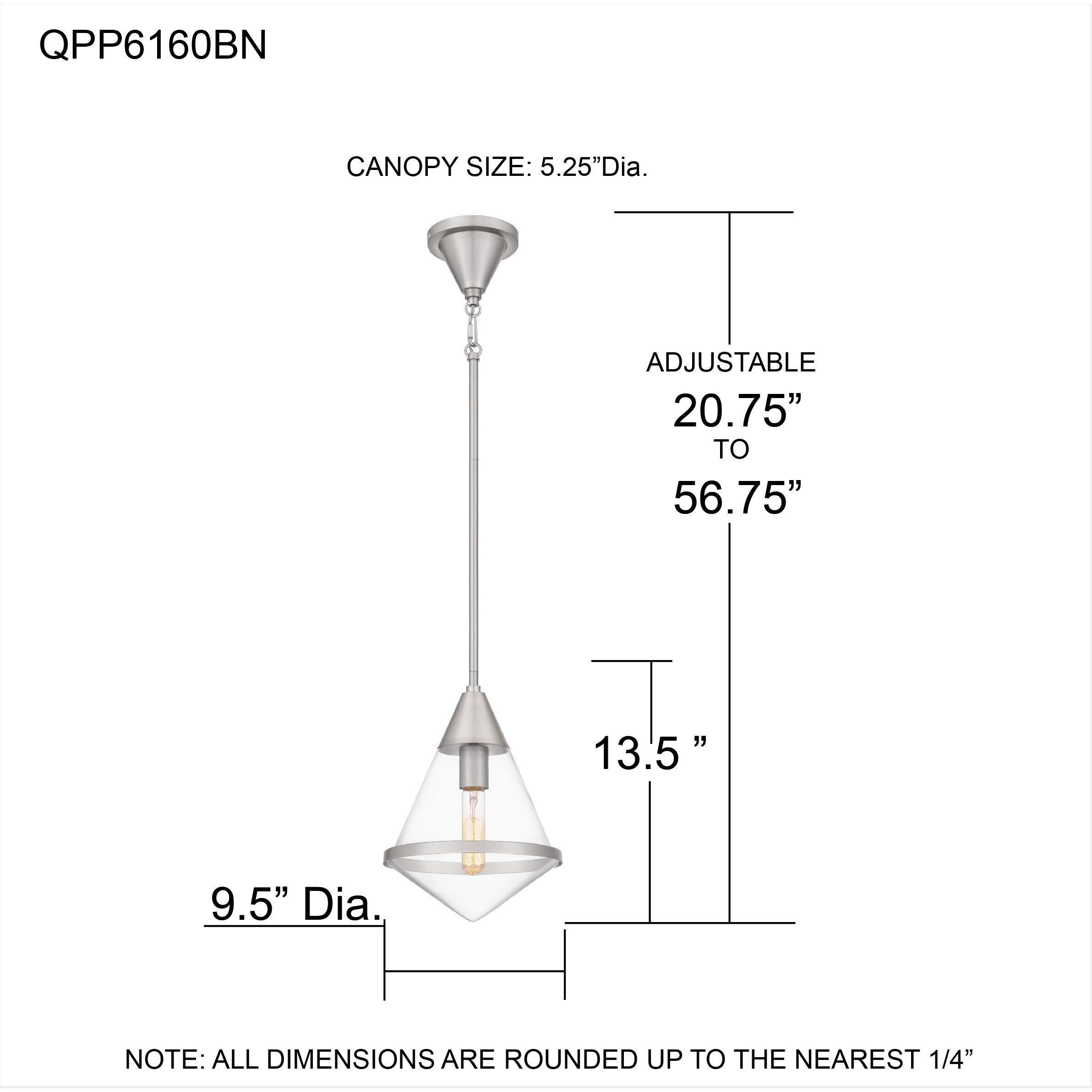 Hidalgo 1 Light 9.5 inch Brushed Nickel Mini Pendant Ceiling Light
