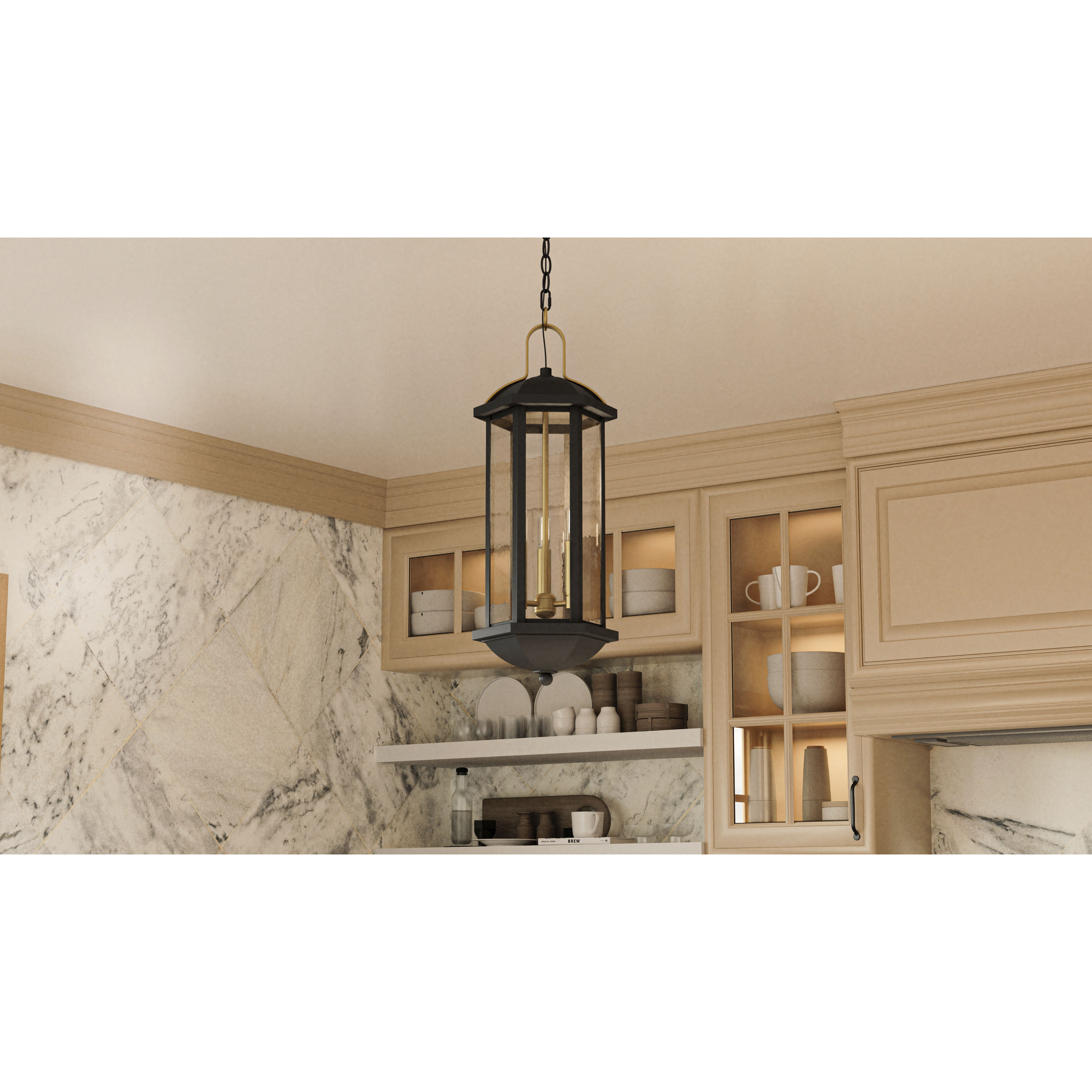 Crestfield 3 Light 10 inch Matte Black Mini Pendant Ceiling Light, Small