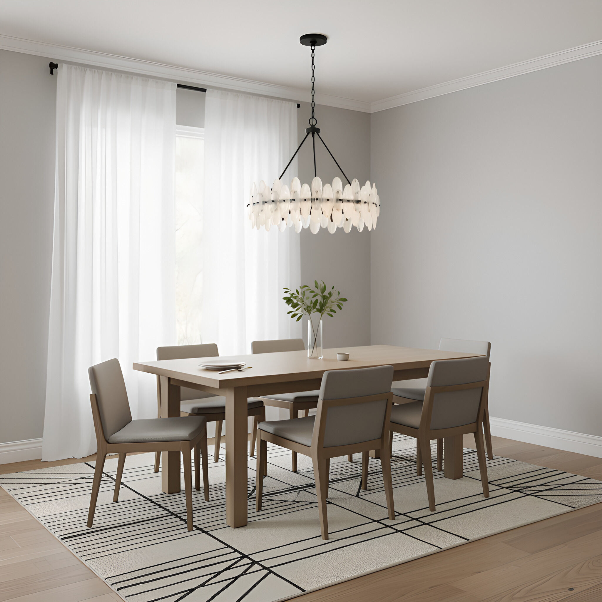 Abigail Pendant Ceiling Light in Matte Black