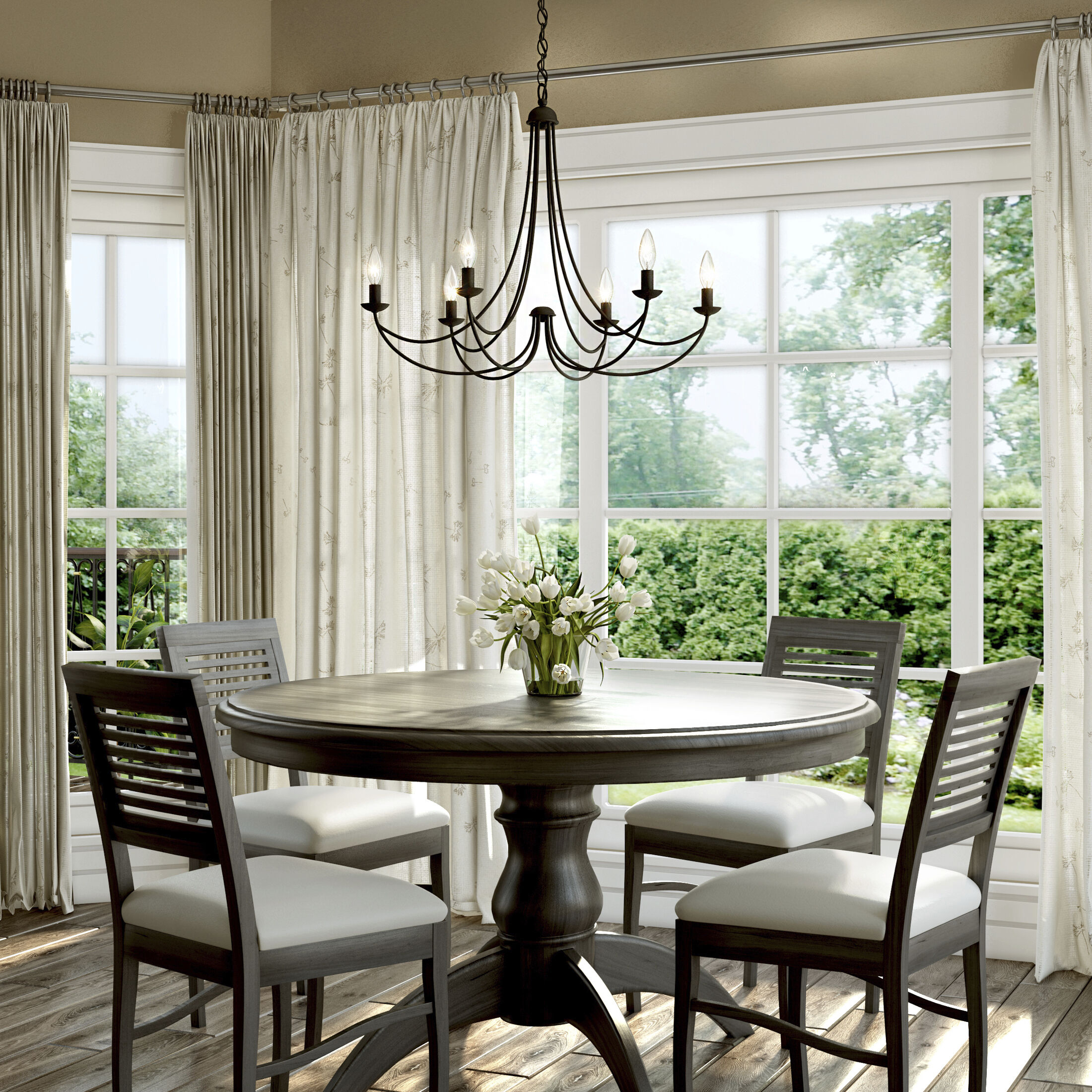 Mirren 6 Light 28 inch Imperial Bronze Chandelier Ceiling Light