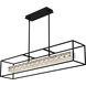 Dazzle LED 48 inch Matte Black Linear Chandelier Ceiling Light, Large