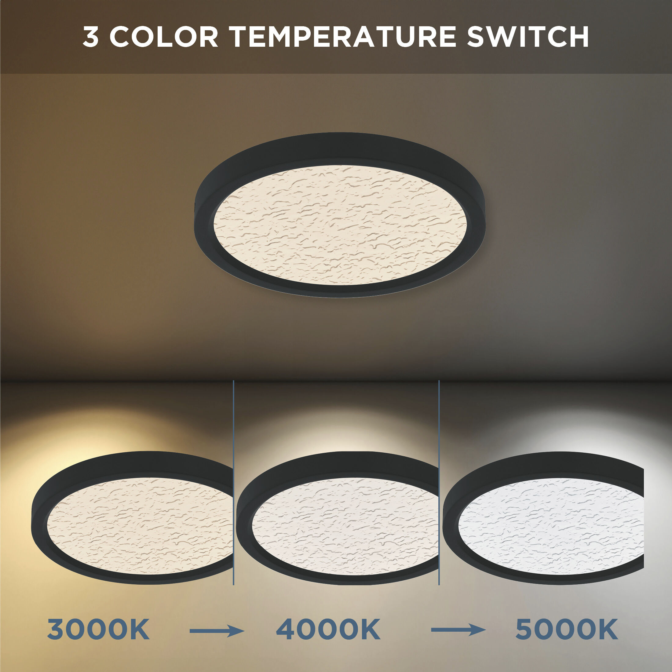 Outskirts LED 11 inch Earth Black Flush Mount Ceiling Light, Small