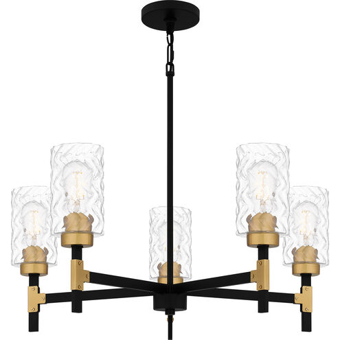 Quoizel Carly 5 Light 28 inch Matte Black Chandelier Ceiling Light CAY5028MBK - Open Box