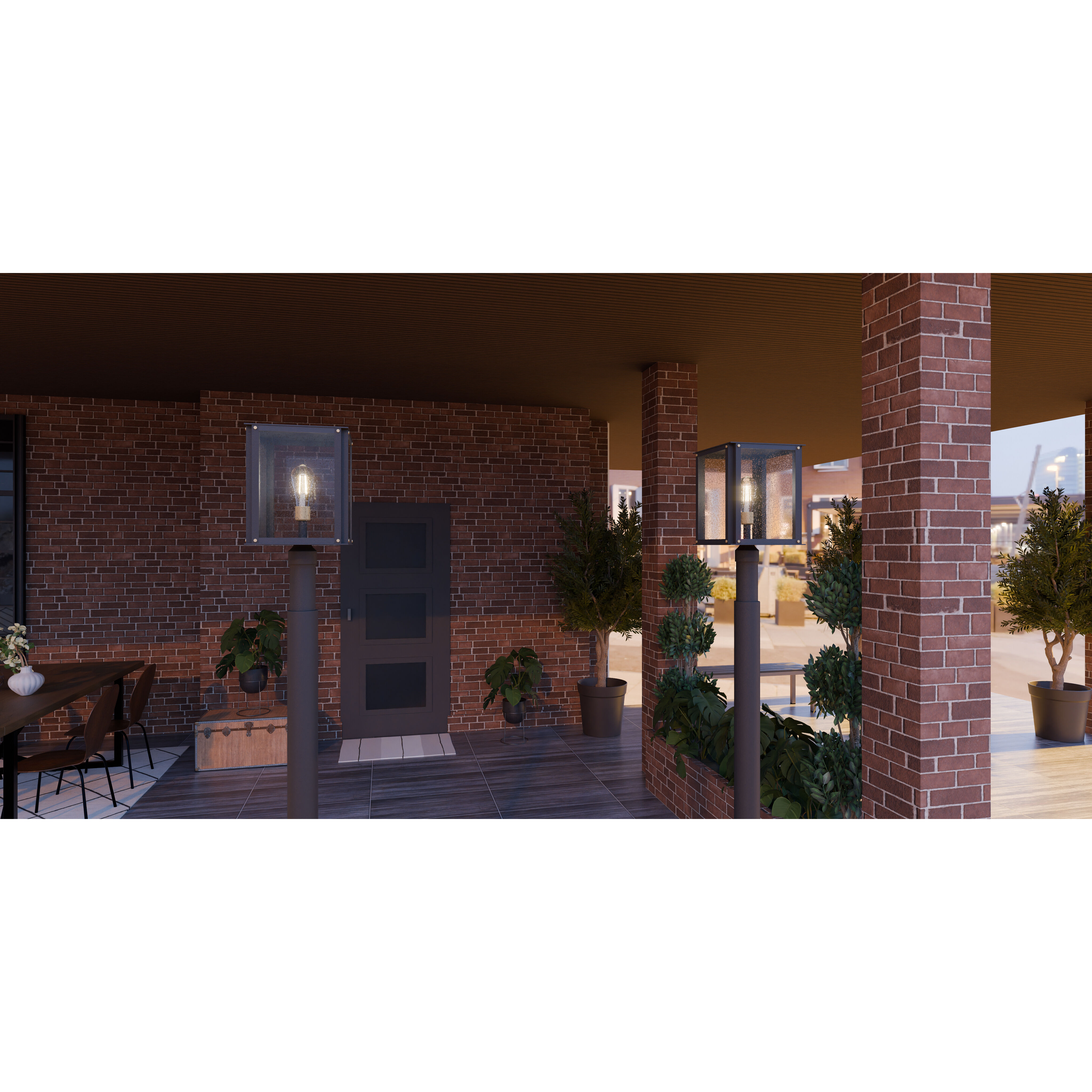 Robbins 1 Light 9.5 inch Matte Black Outdoor Lantern, Large