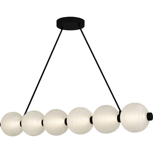 Clarendon LED 43.5 inch Matte Black Linear Chandelier Ceiling Light, Large