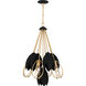 Seraphina 4 Light 22.5 inch Brushed Weathered Brass Pendant Ceiling Light