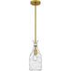 Govada 1 Light 6 inch Brushed Gold Mini Pendant Ceiling Light, Small